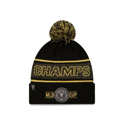 Inter Miami 2025 Cup Champions Pom Knit Hat